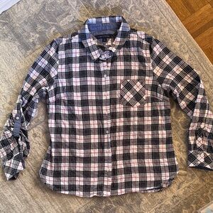 BUNDLE SALE Tommy Hilfiger Blue and White Plaid Shirt